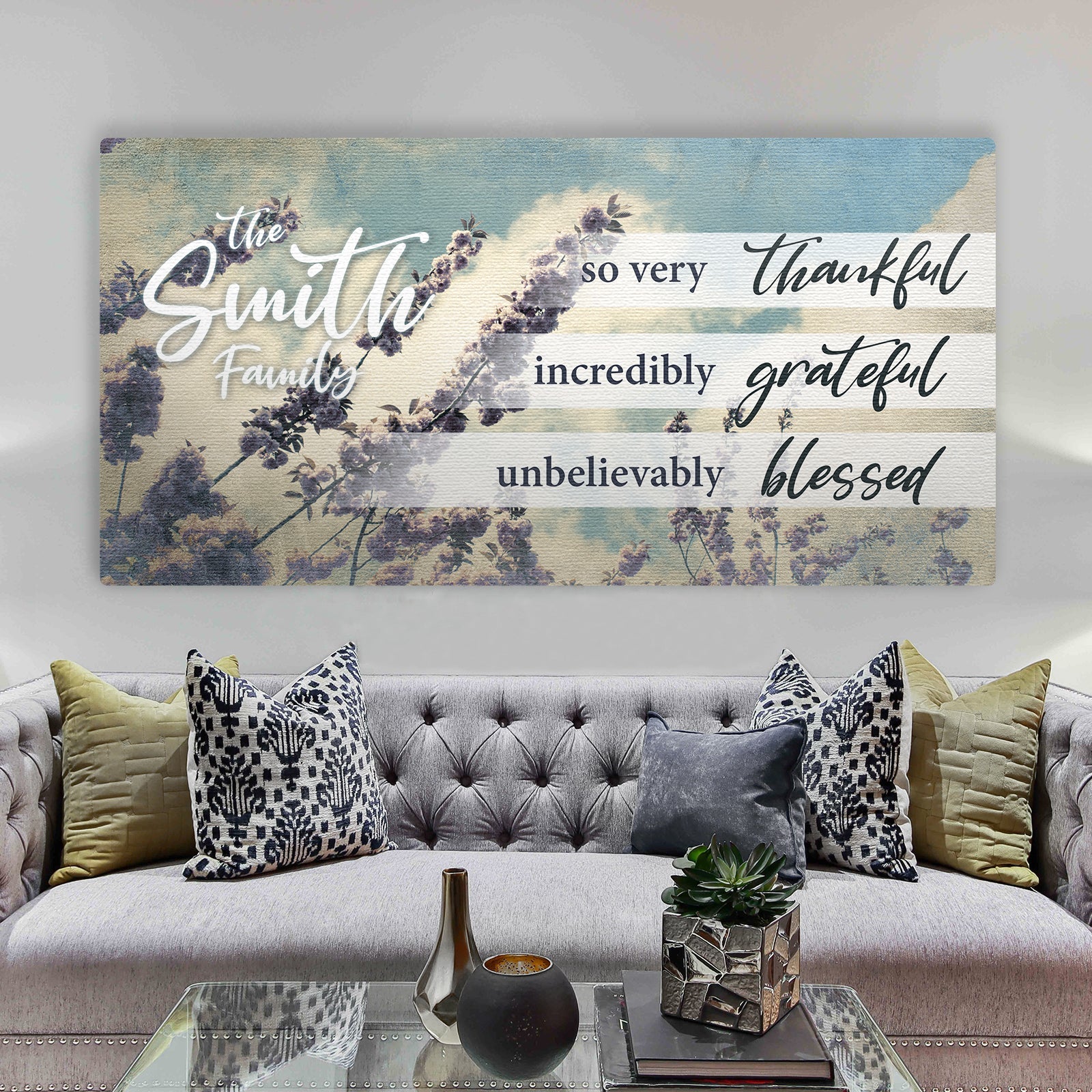 Family Blessed Sign Style 1 - Image by Tailored Canvases