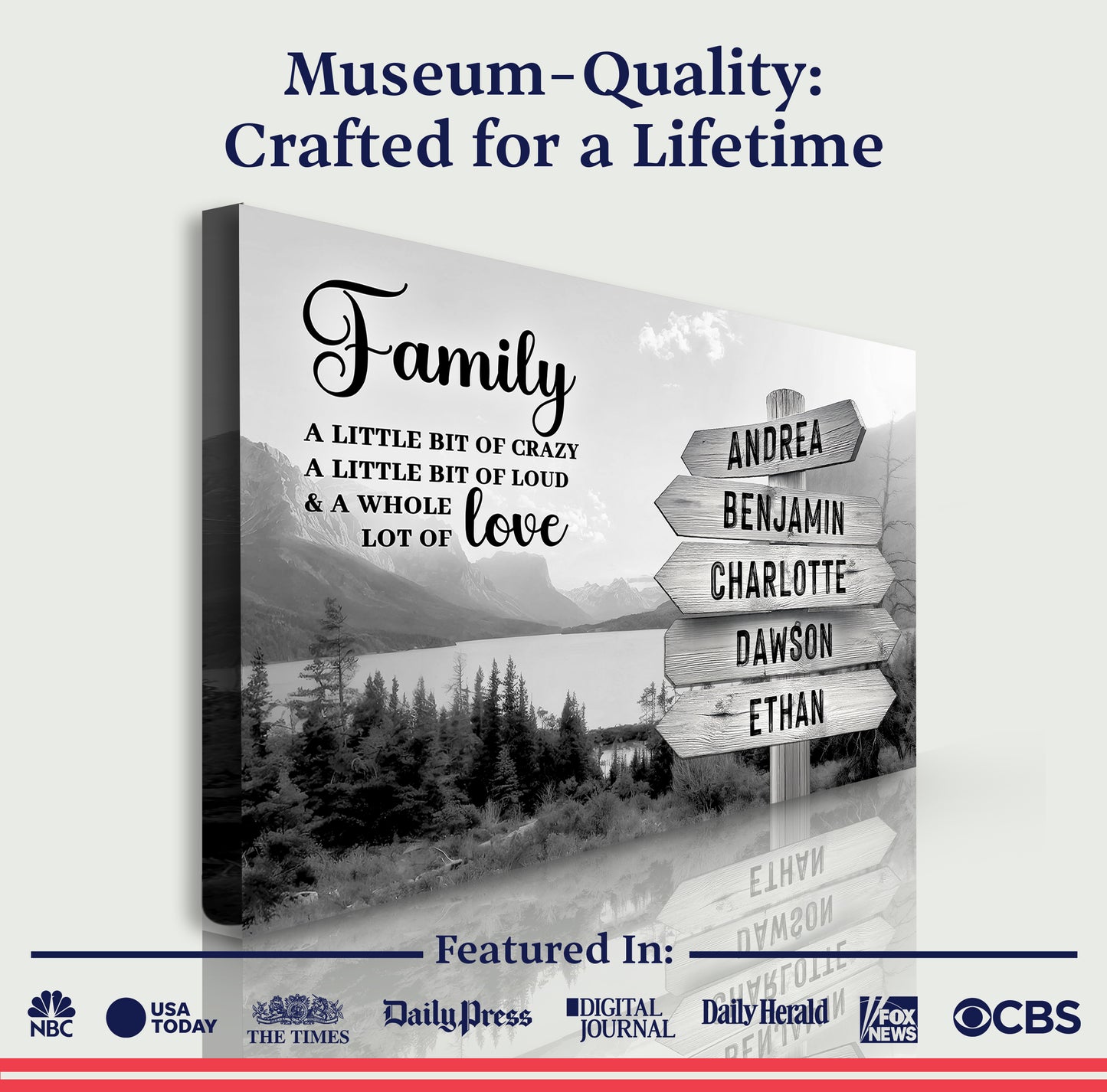 Family Whole Lot Of Love Grey Mountain Wall Sign