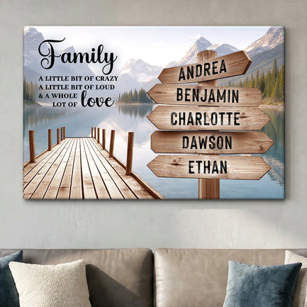 Family A Whole Lot Of Love Wall Sign