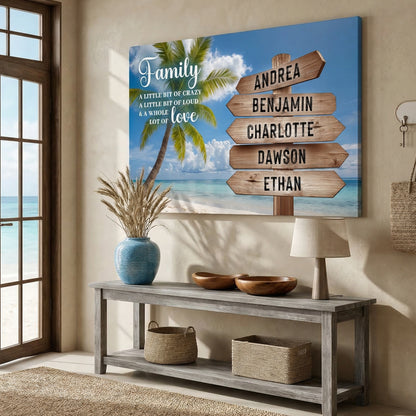 Family Whole Lot Of Love Tropical Ocean Wall Sign