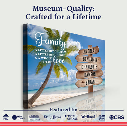 Family Whole Lot Of Love Tropical Ocean Wall Sign