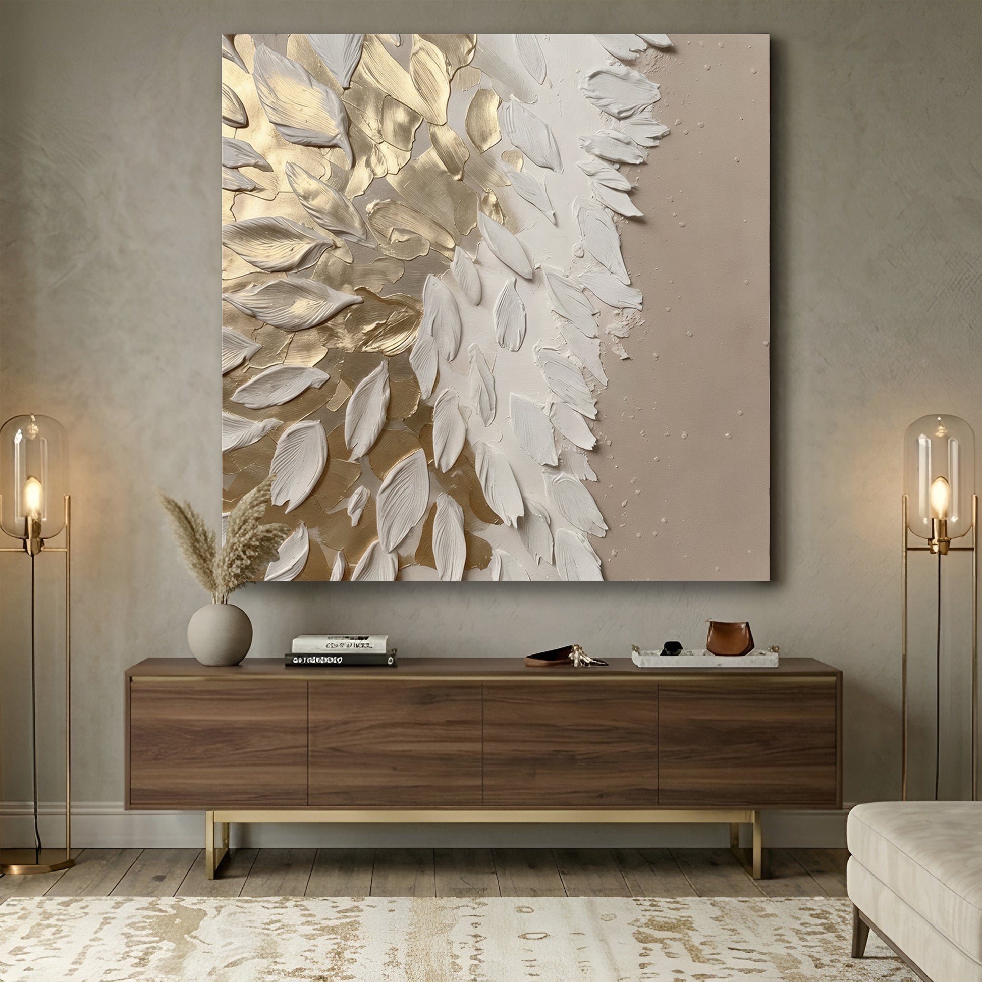 Golden Whisper Feathers