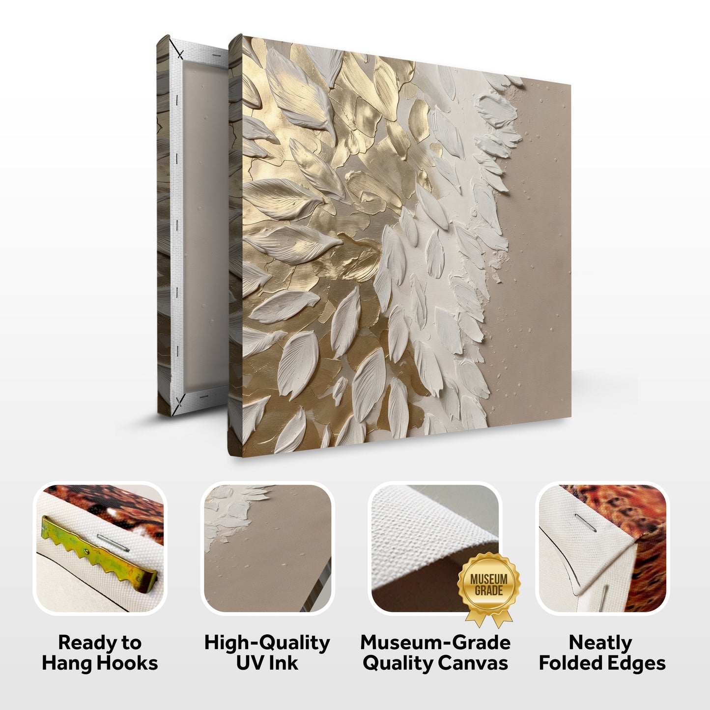 Golden Whisper Feathers