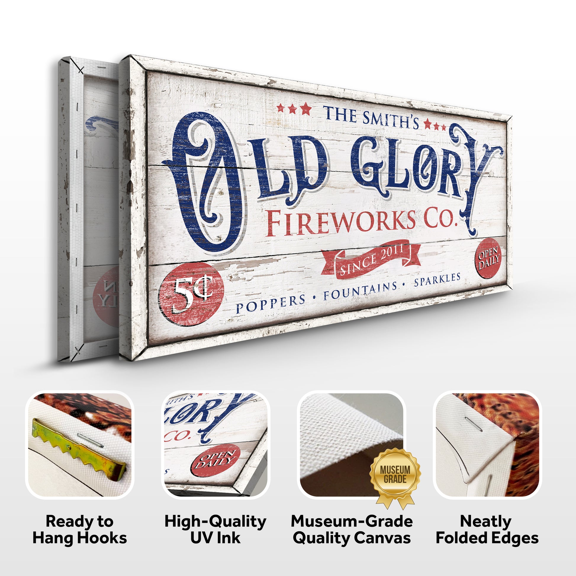 Personalized Old Glory Firework Co Sign Specs - Image by Tailored Canvases