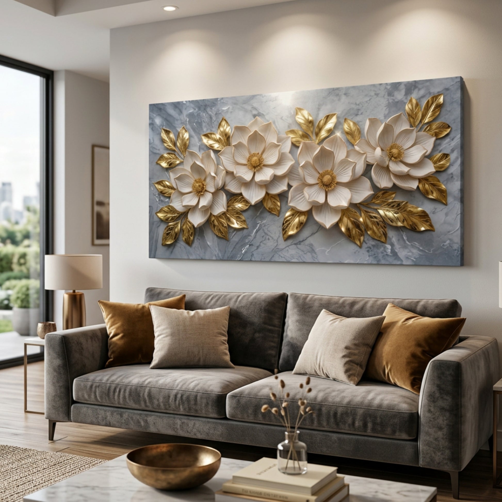 Elegant Floral Gold Bloom