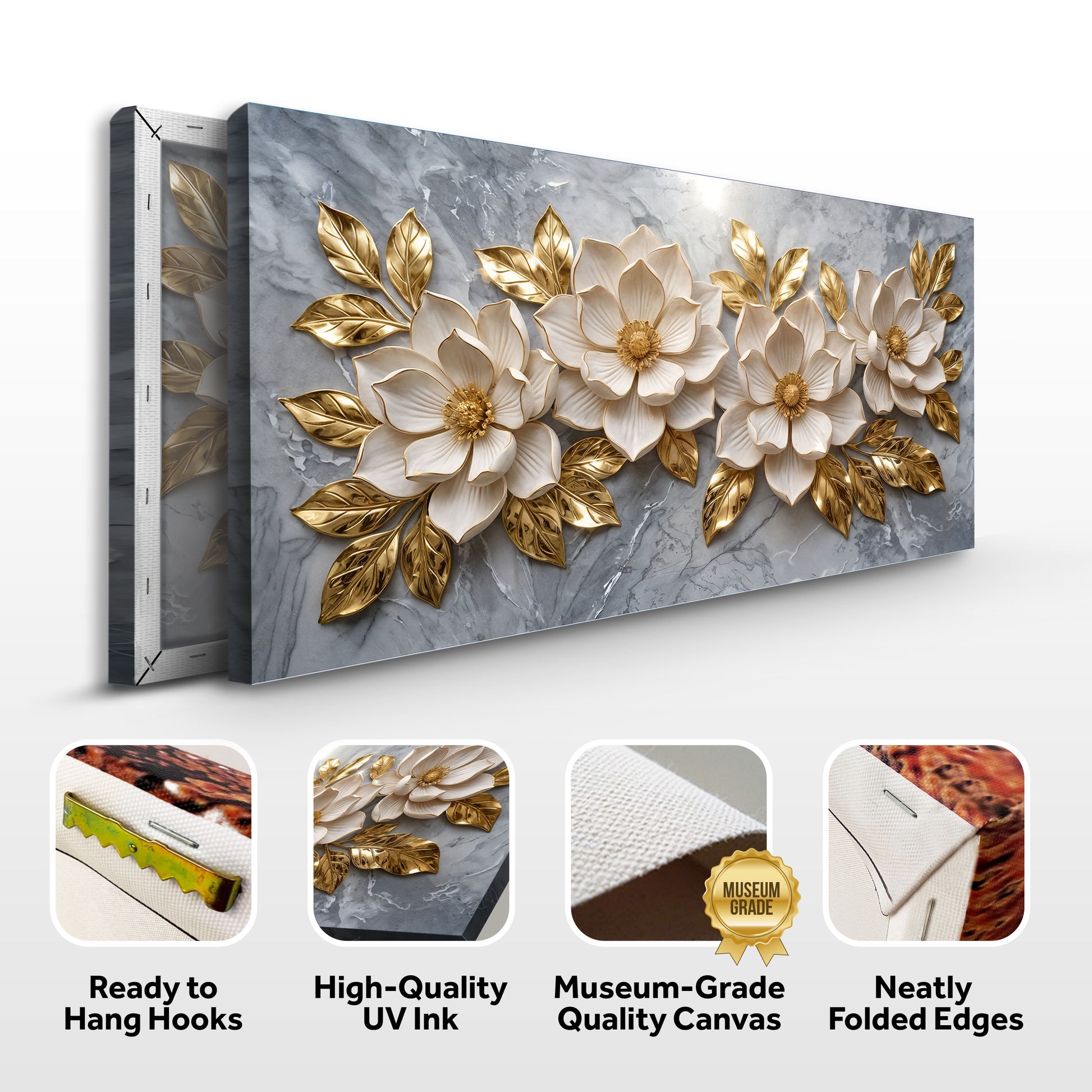 Elegant Floral Gold Bloom
