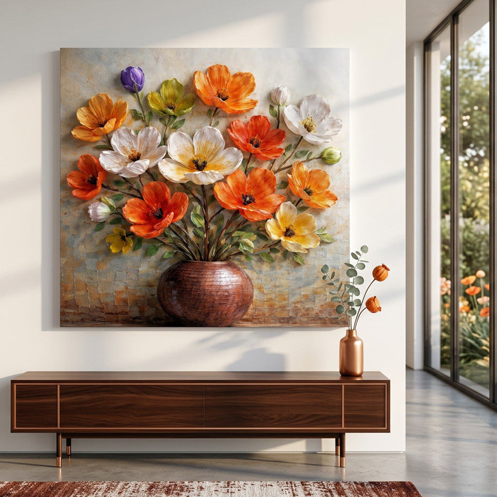 Vibrant Floral Vase