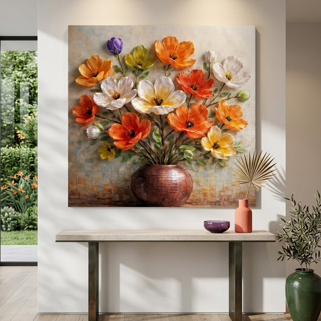 Vibrant Floral Vase