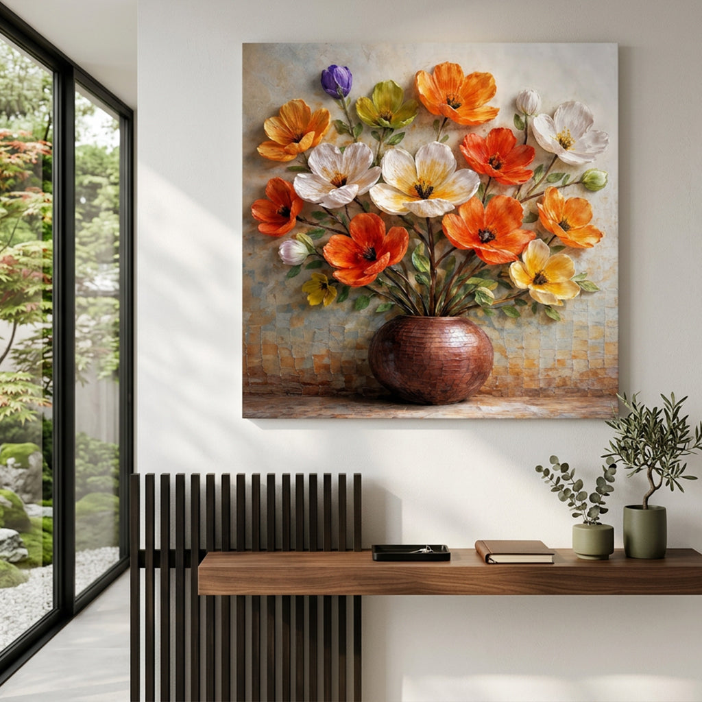 Vibrant Floral Vase