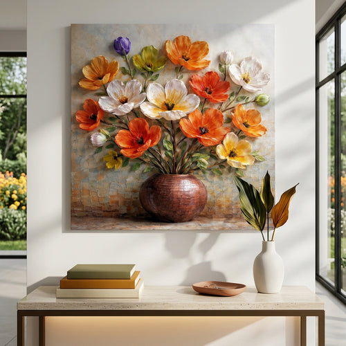 Vibrant Floral Vase