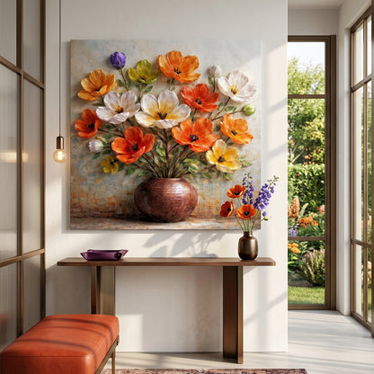 Vibrant Floral Vase