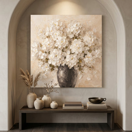 White Flowers In Vase — Bouquet