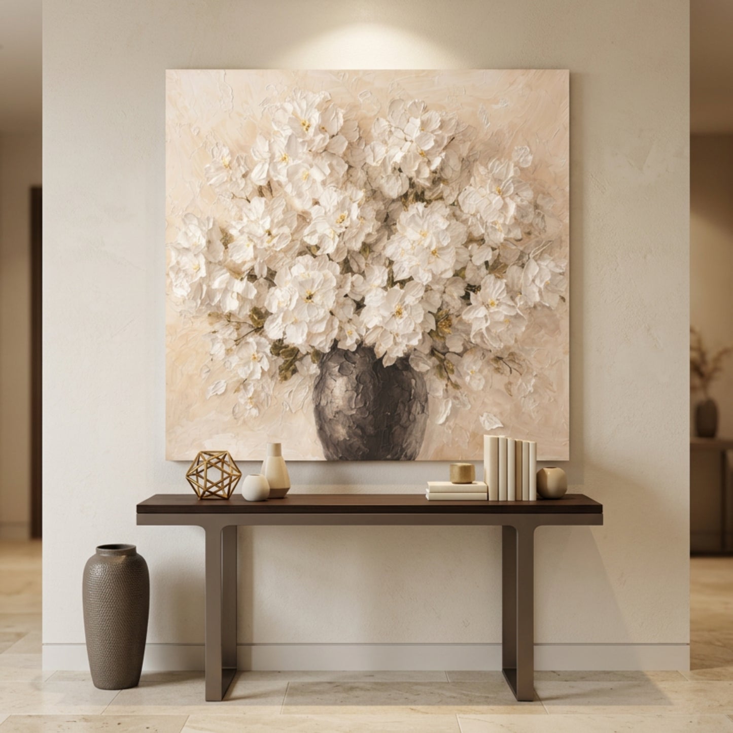 White Flowers In Vase — Bouquet
