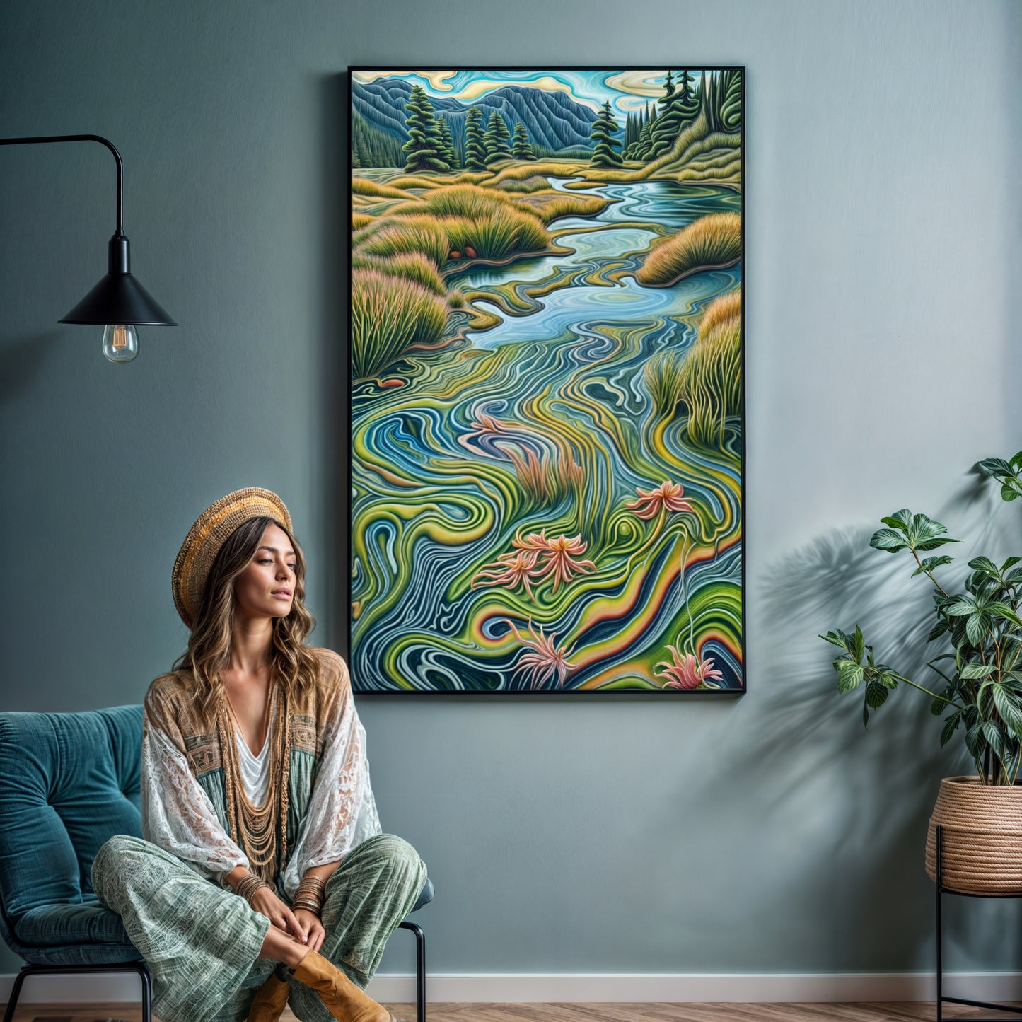 Canvas Print: "Flowing Serenity"