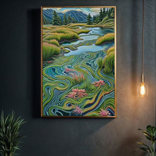 Canvas Print: "Flowing Serenity"