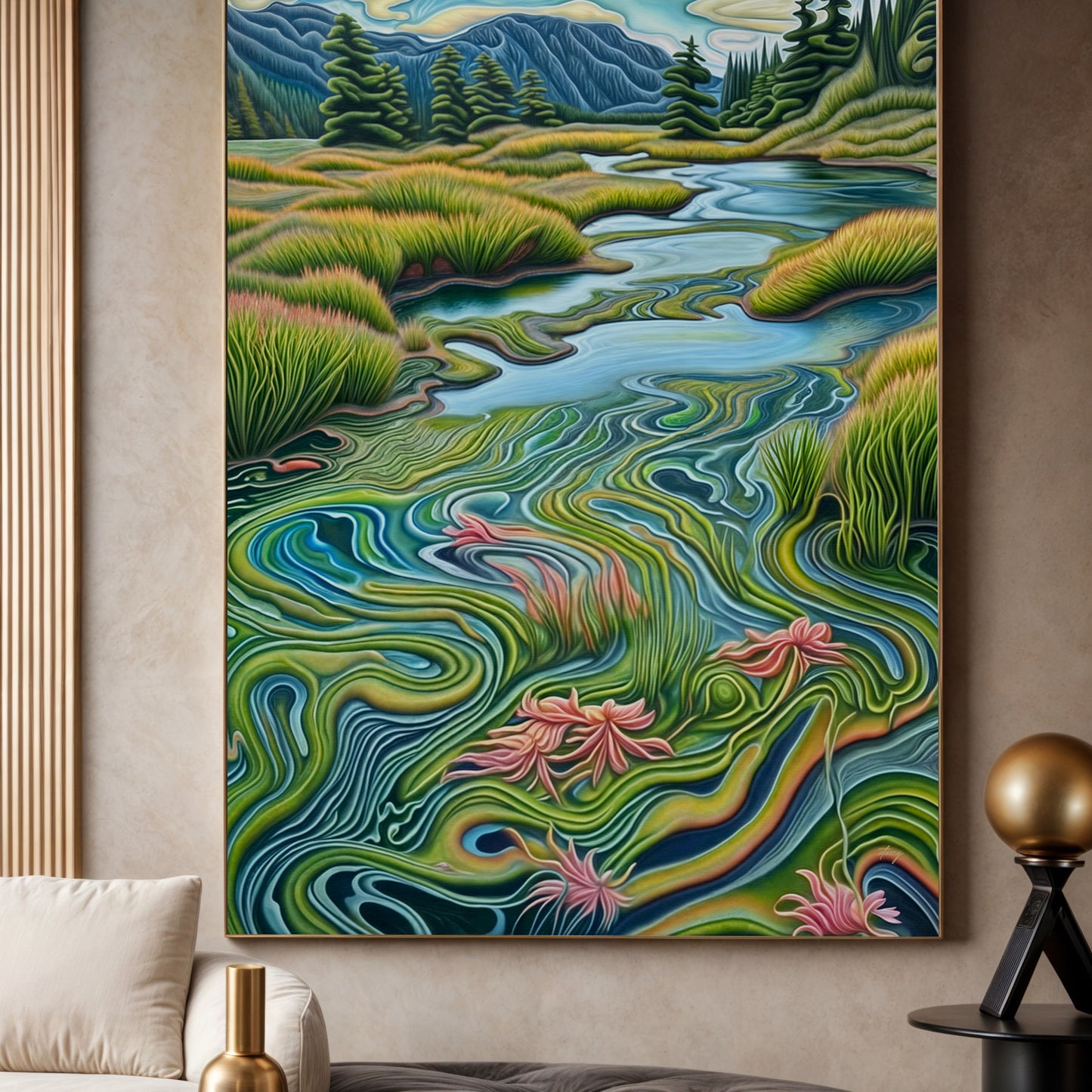 Canvas Print: "Flowing Serenity"