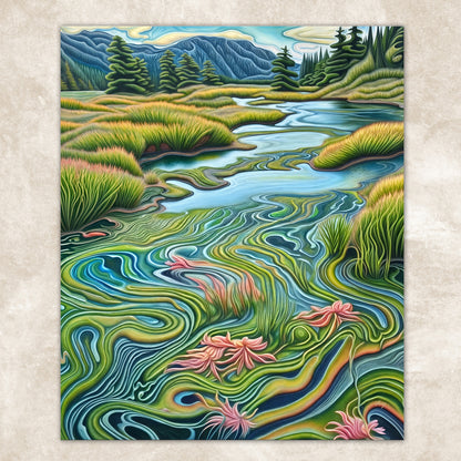 Canvas Print: "Flowing Serenity"