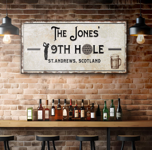 19th Hole Golf Personalized Sign