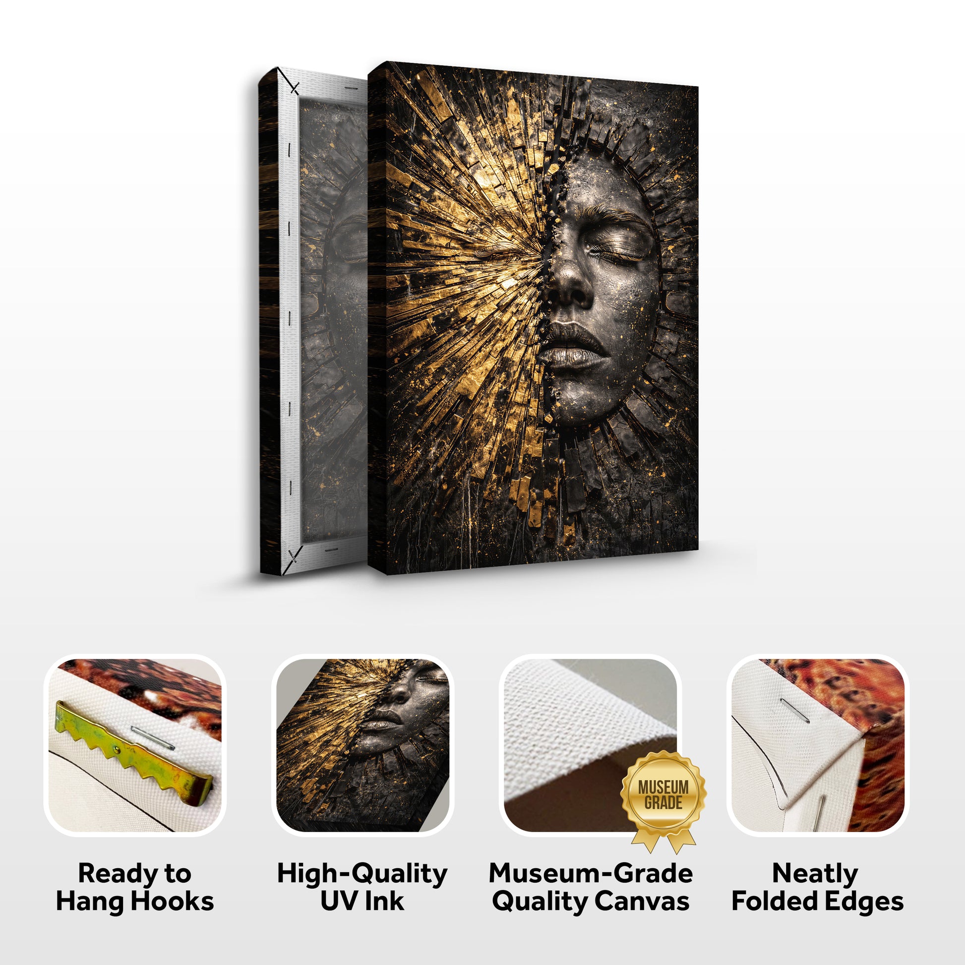 Fragmented Golden Face