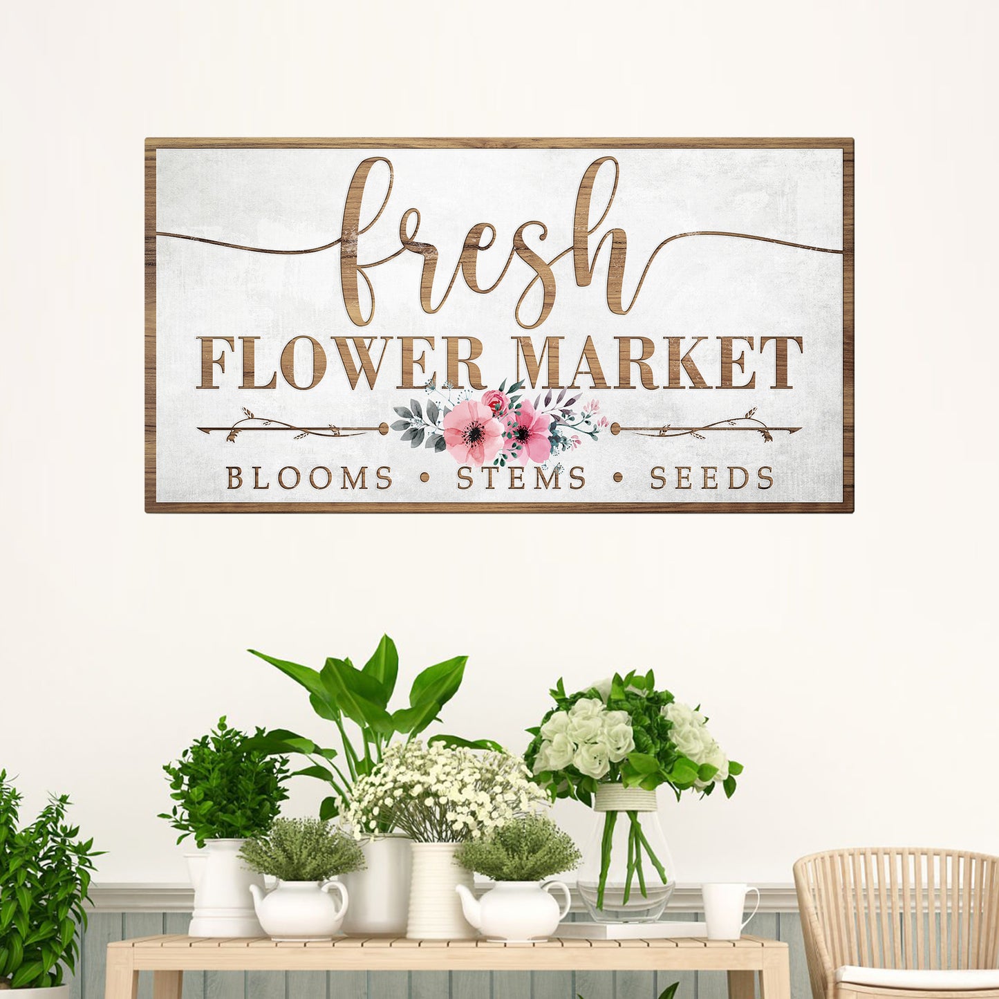 Fresh Flower Market Sign