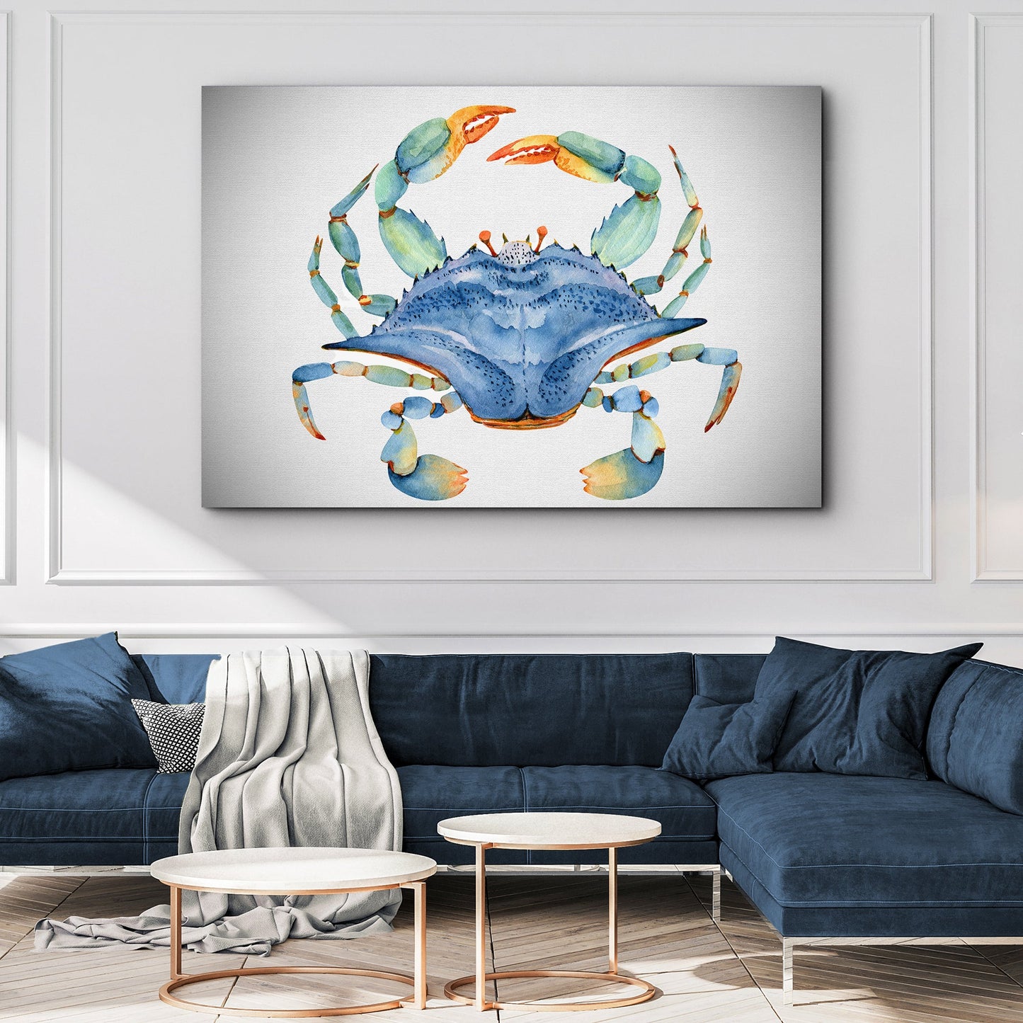 Crab Watercolor Canvas Wall Art IV (Free Shipping)