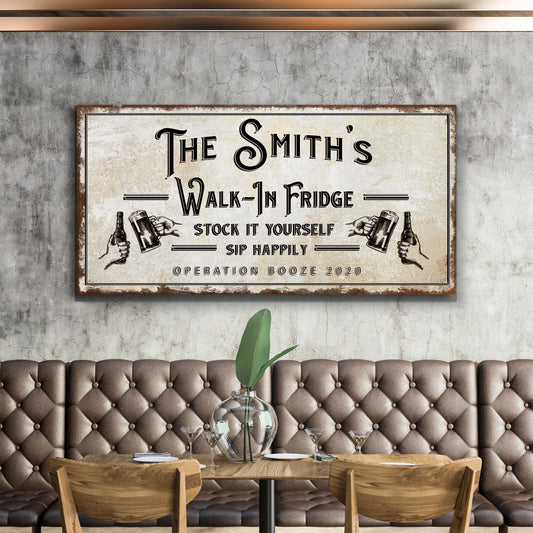 Walk-In Fridge Stock It Yourself Bar Sign