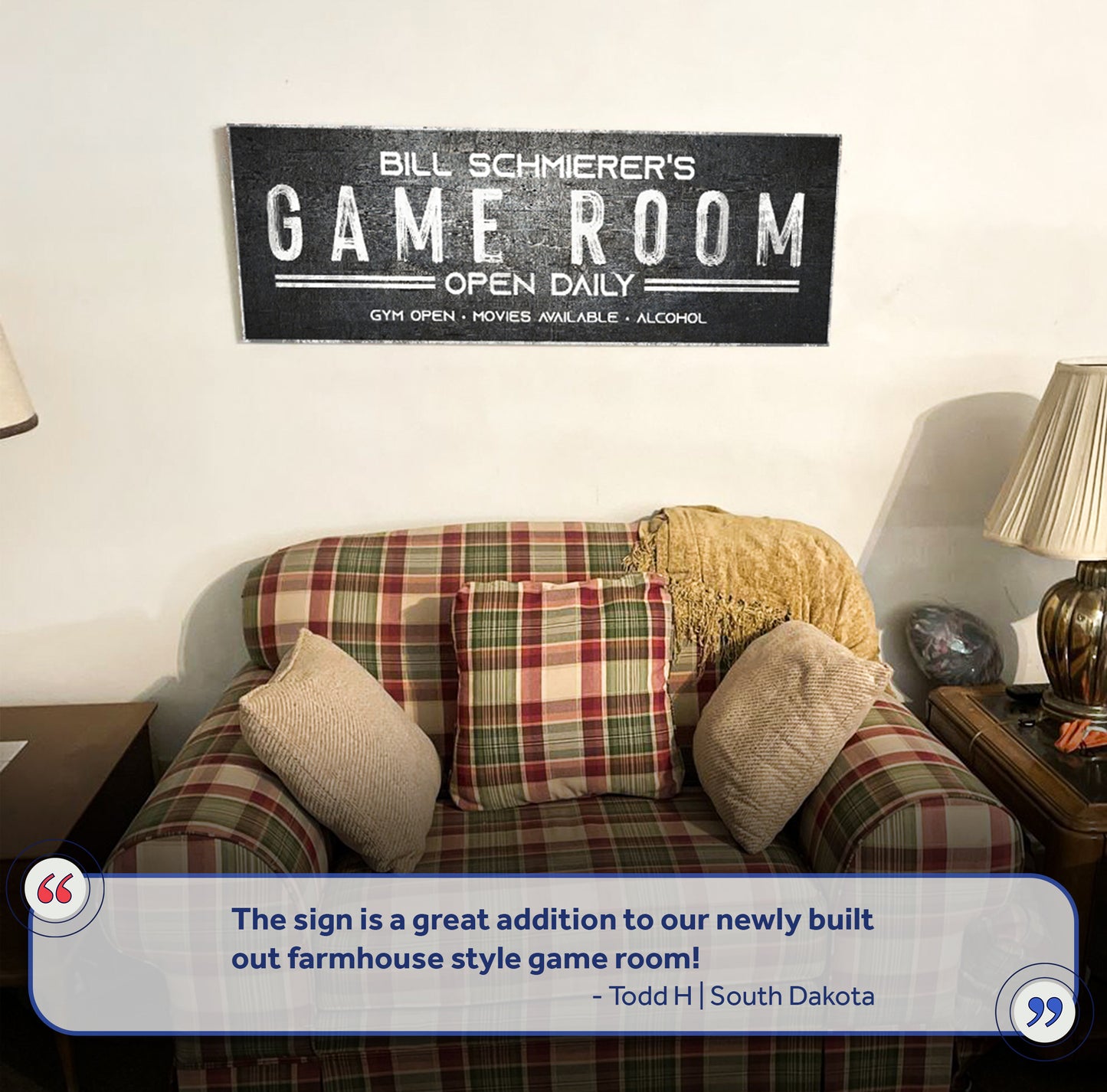 Family Game Room Sign (Free Shipping)