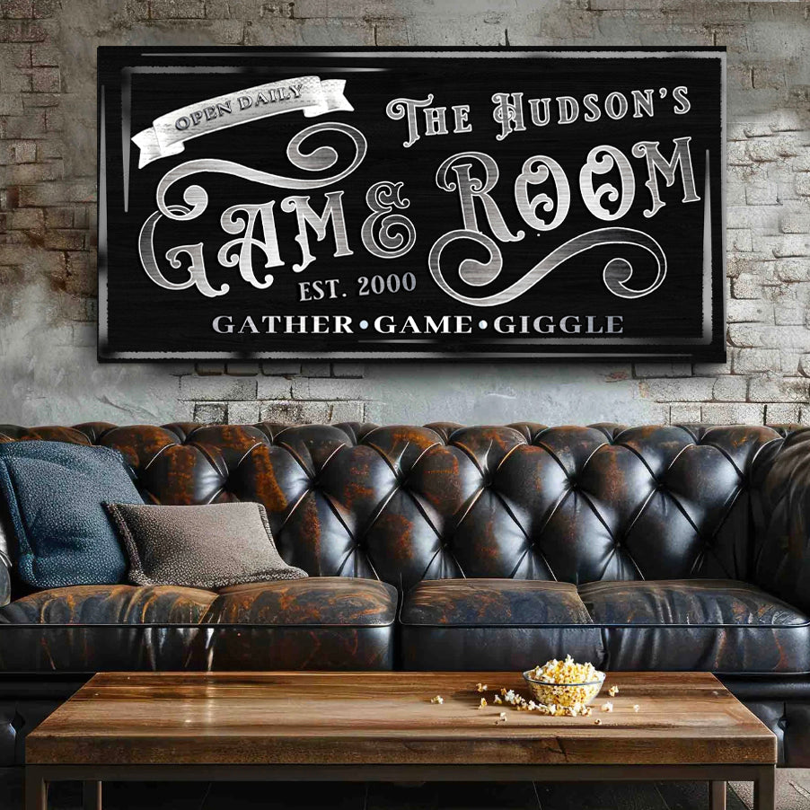 Personalized Game Room Sign II  - Image by Tailored Canvases