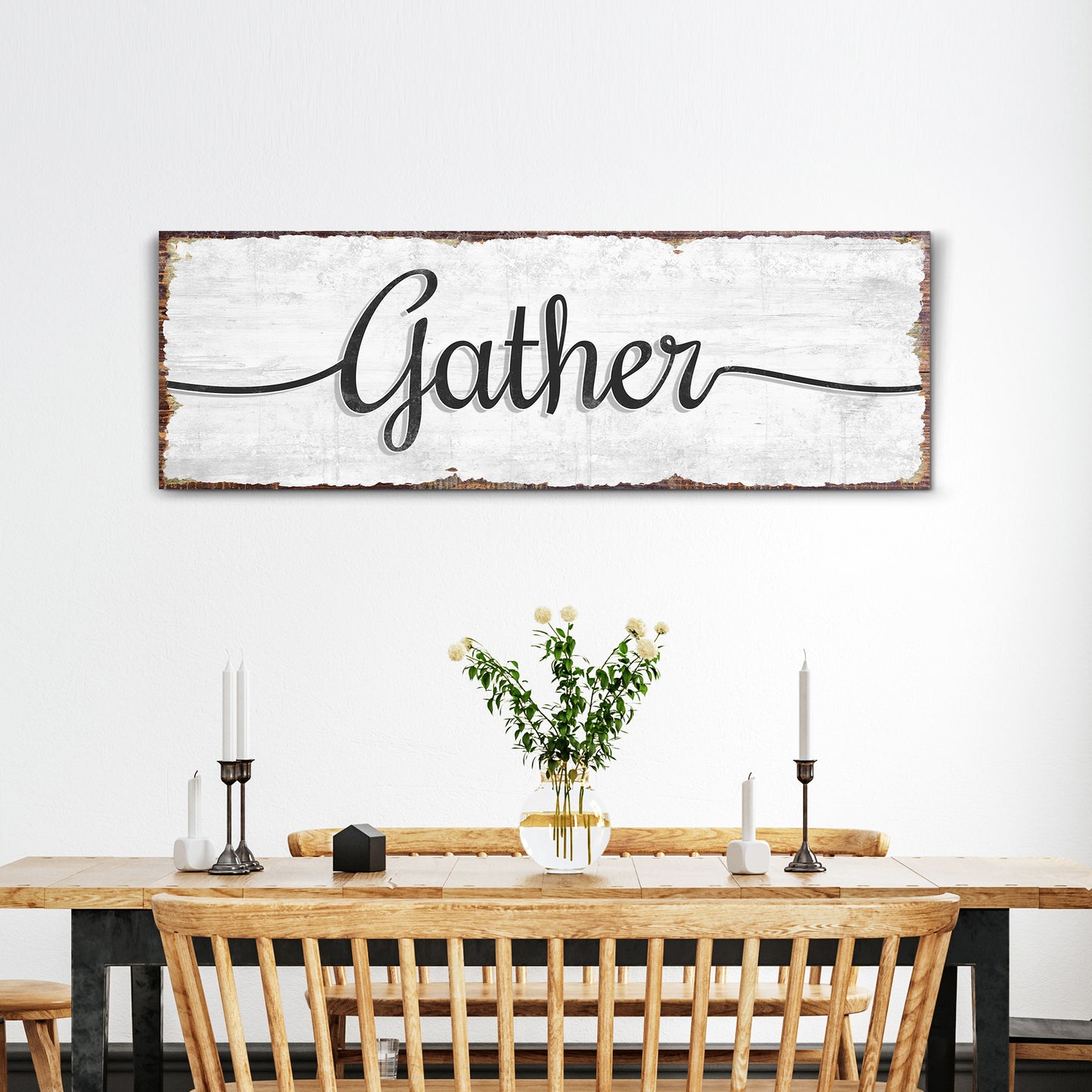 Gather Wall Art Sign Style 1 - Image by Tailored Canvases