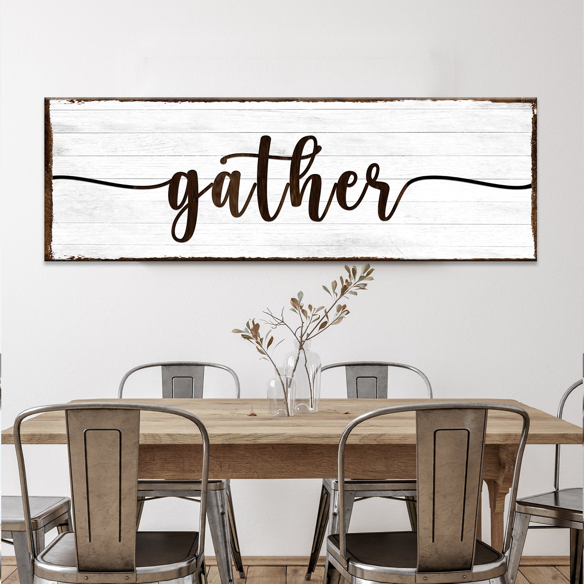 Gather Wall Art Sign II Style 1 - Image by Tailored Canvases