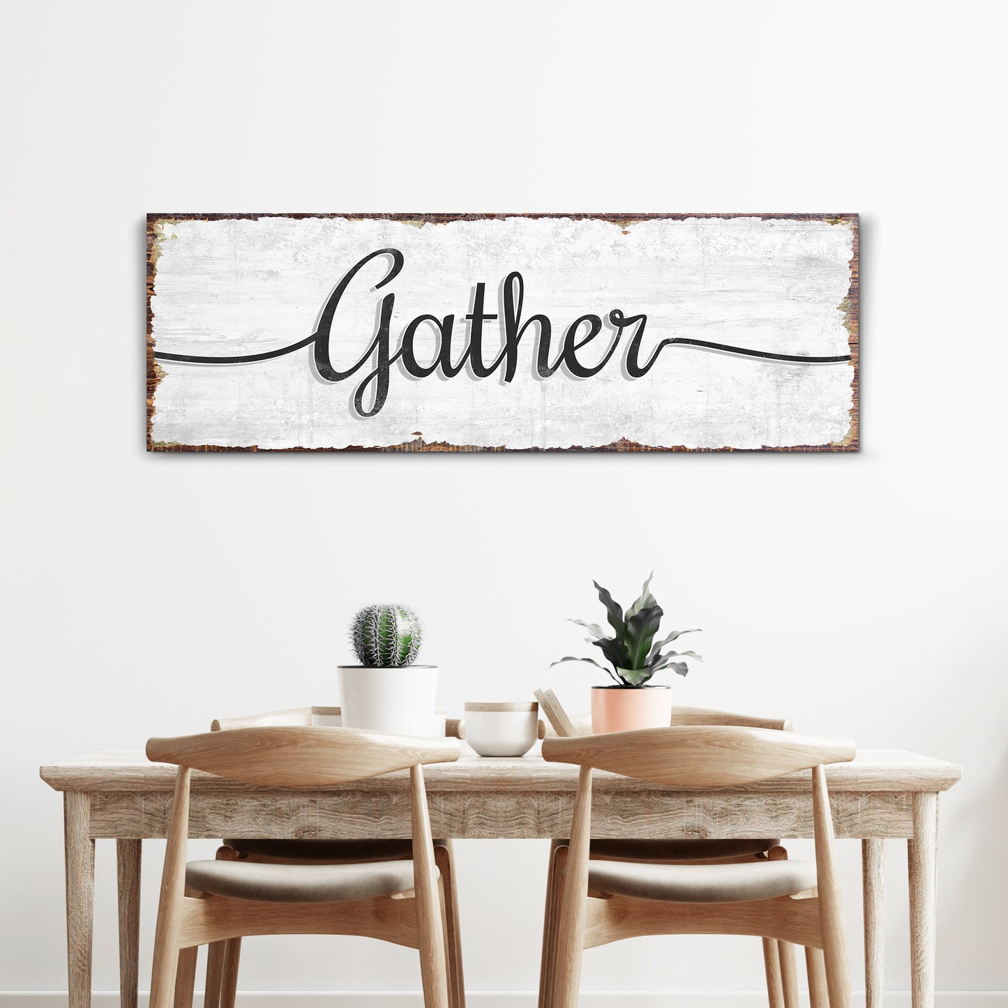 Gather Wall Art Sign Style 2 - Image by Tailored Canvases