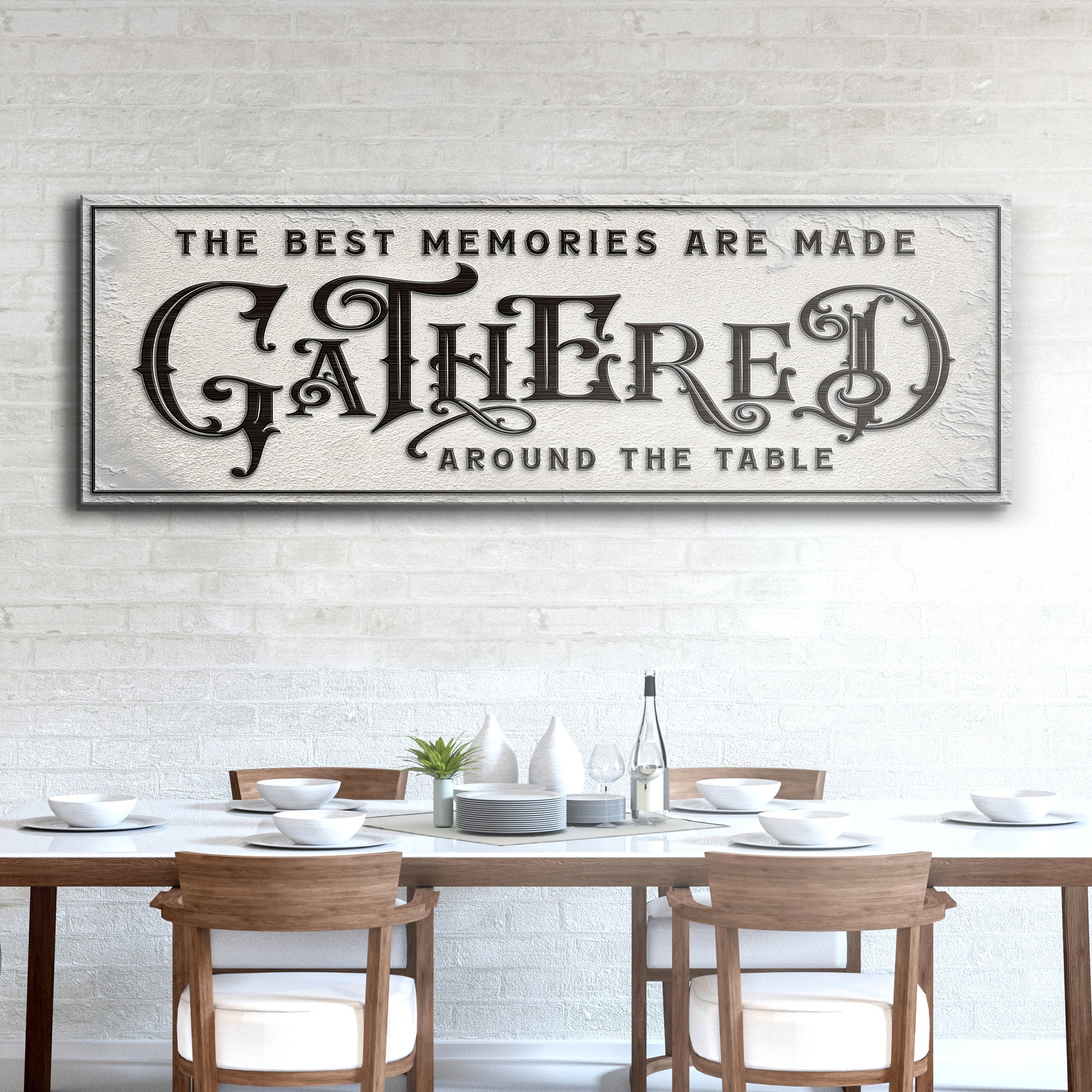 Gathered Around Table Sign II  - Image by Tailored Canvases
