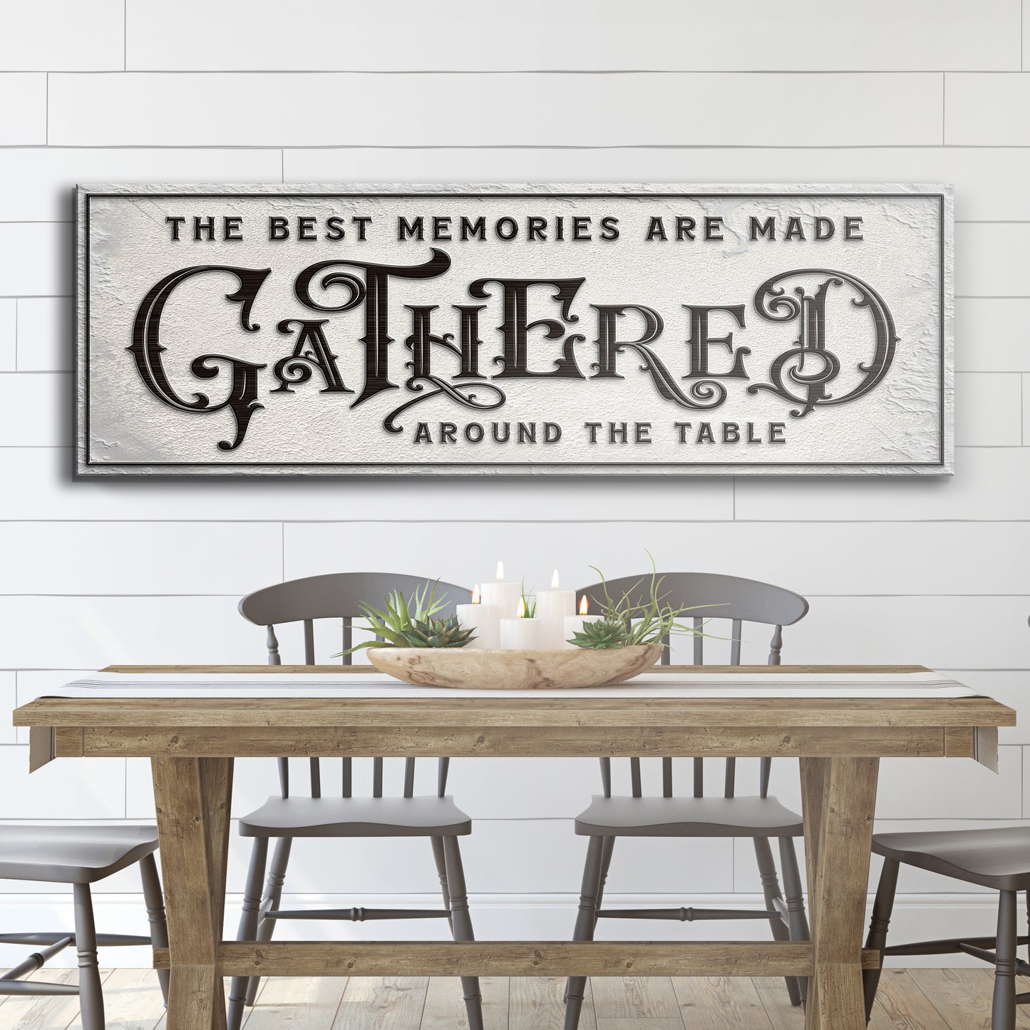 Gathered Around Table Sign II Style 1 - Image by Tailored Canvases