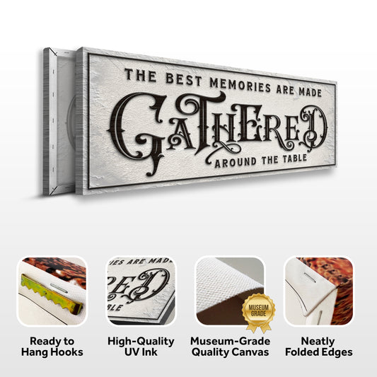 Gathered Around Table Sign II Specs - Image by Tailored Canvases