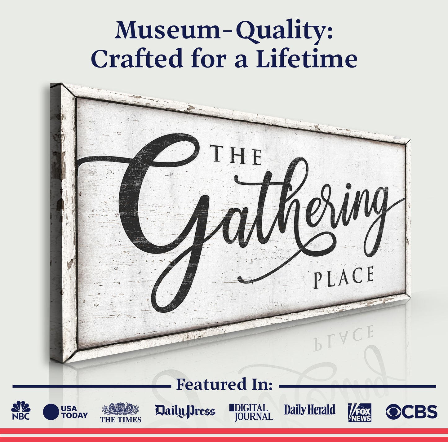 The Gathering Place Sign II Specs - Image by Tailored Canvases