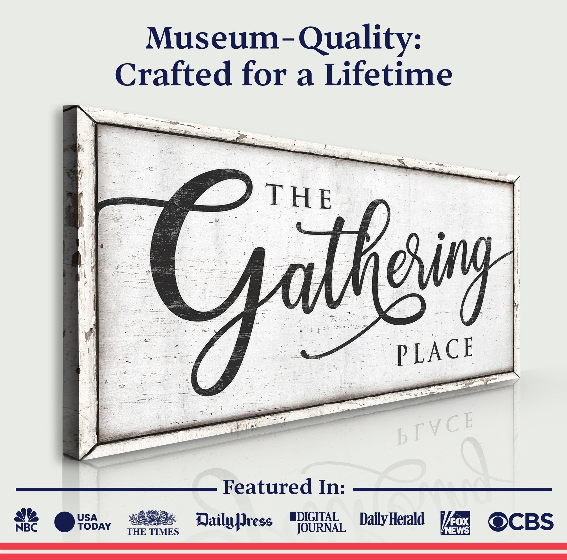 The Gathering Place Sign II Specs - Image by Tailored Canvases