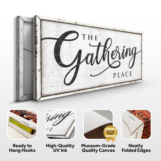The Gathering Place Sign II Specs - Image by Tailored Canvases