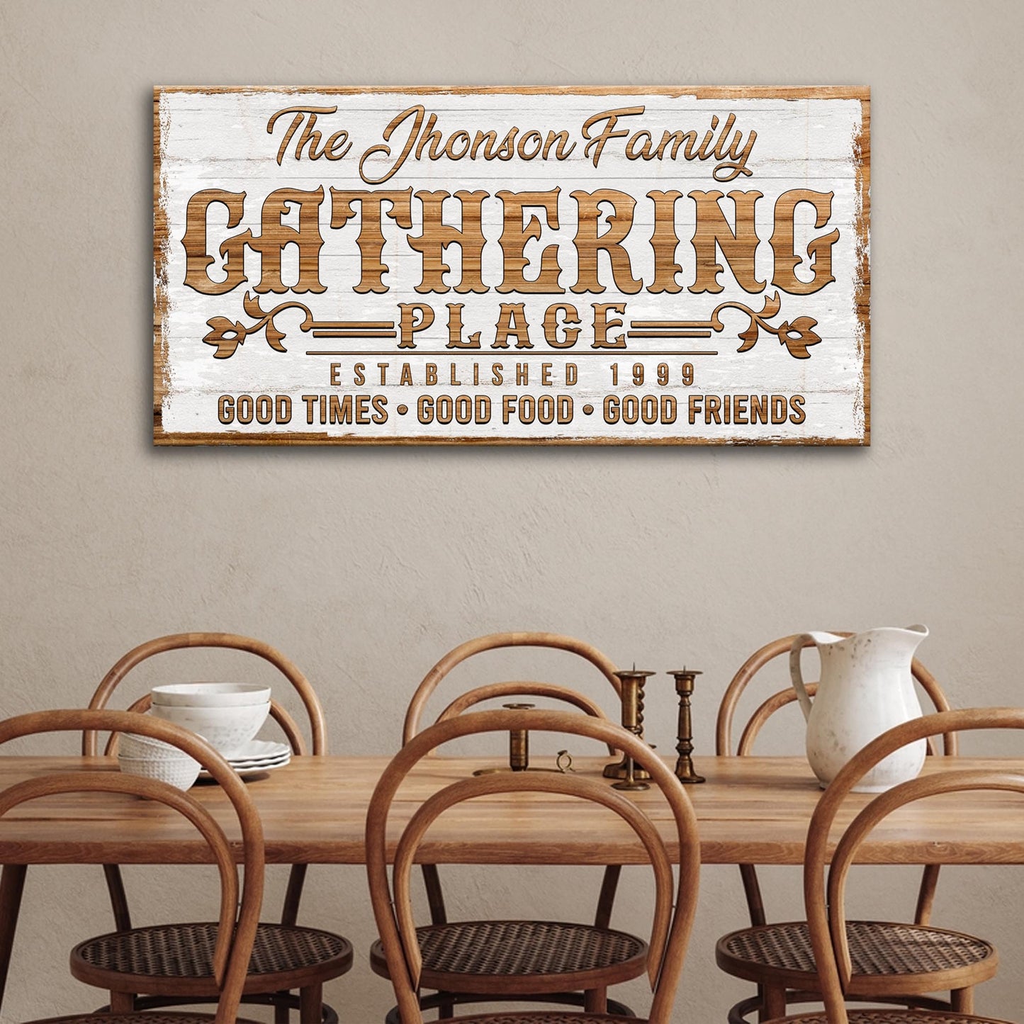 Gathering Place Personalized Sign II