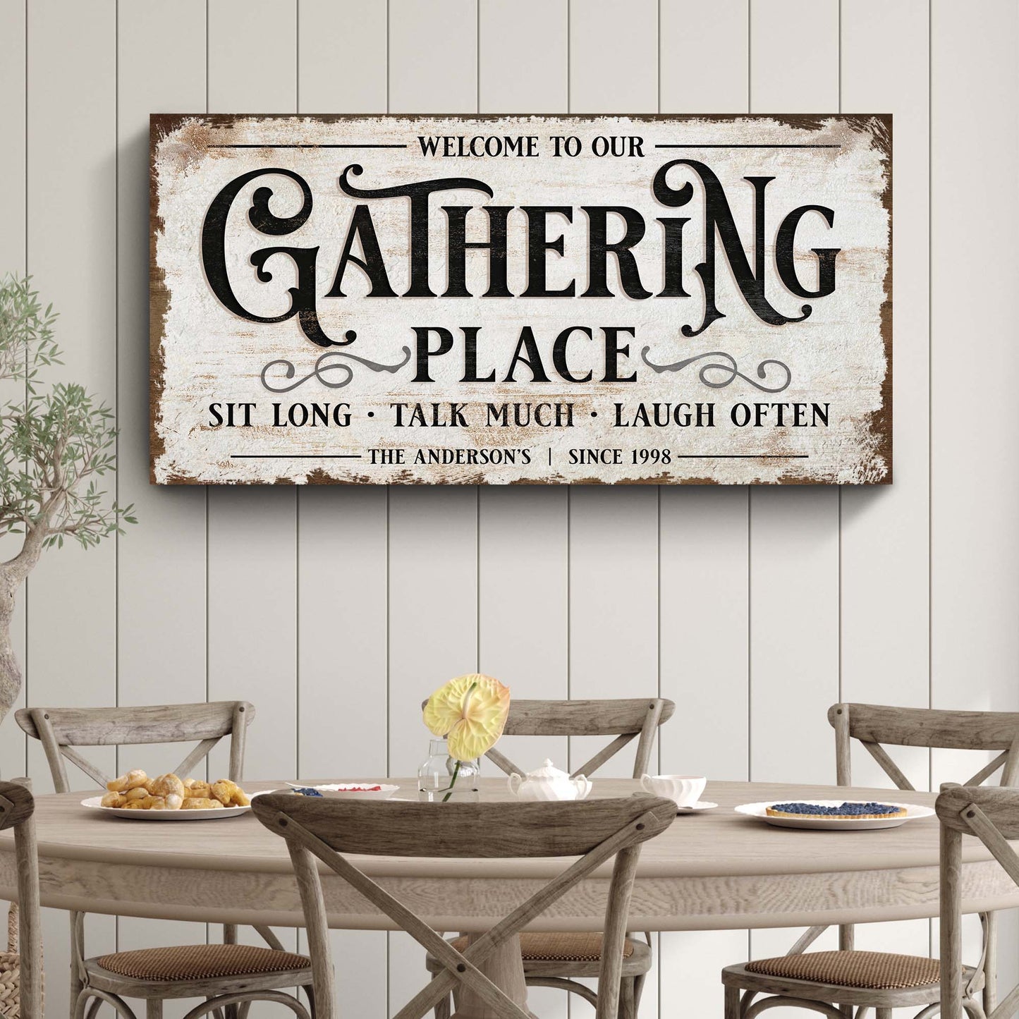 Gathering Place Personalized Sign  - Image by Tailored Canvases