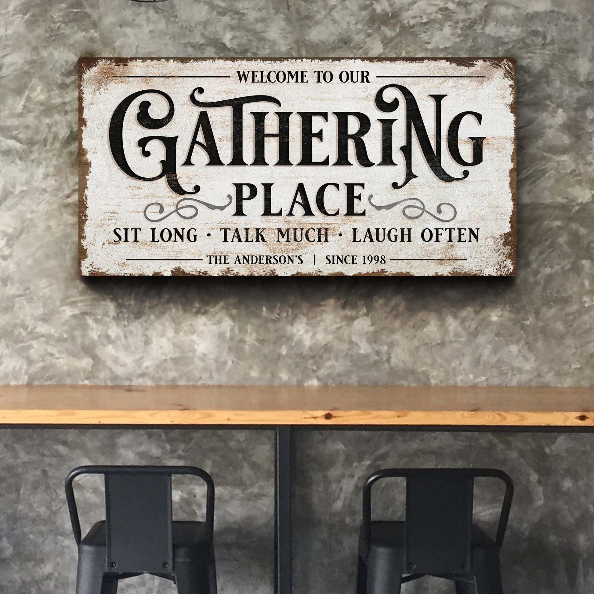 Gathering Place Personalized Sign Style 2 - Image by Tailored Canvases