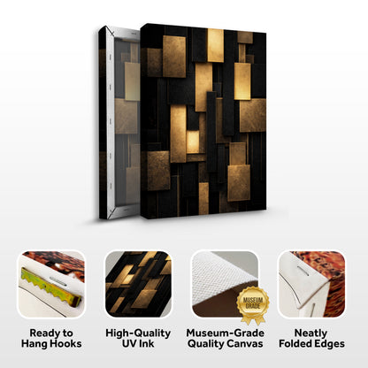 Black & Gold Geometric Blocks