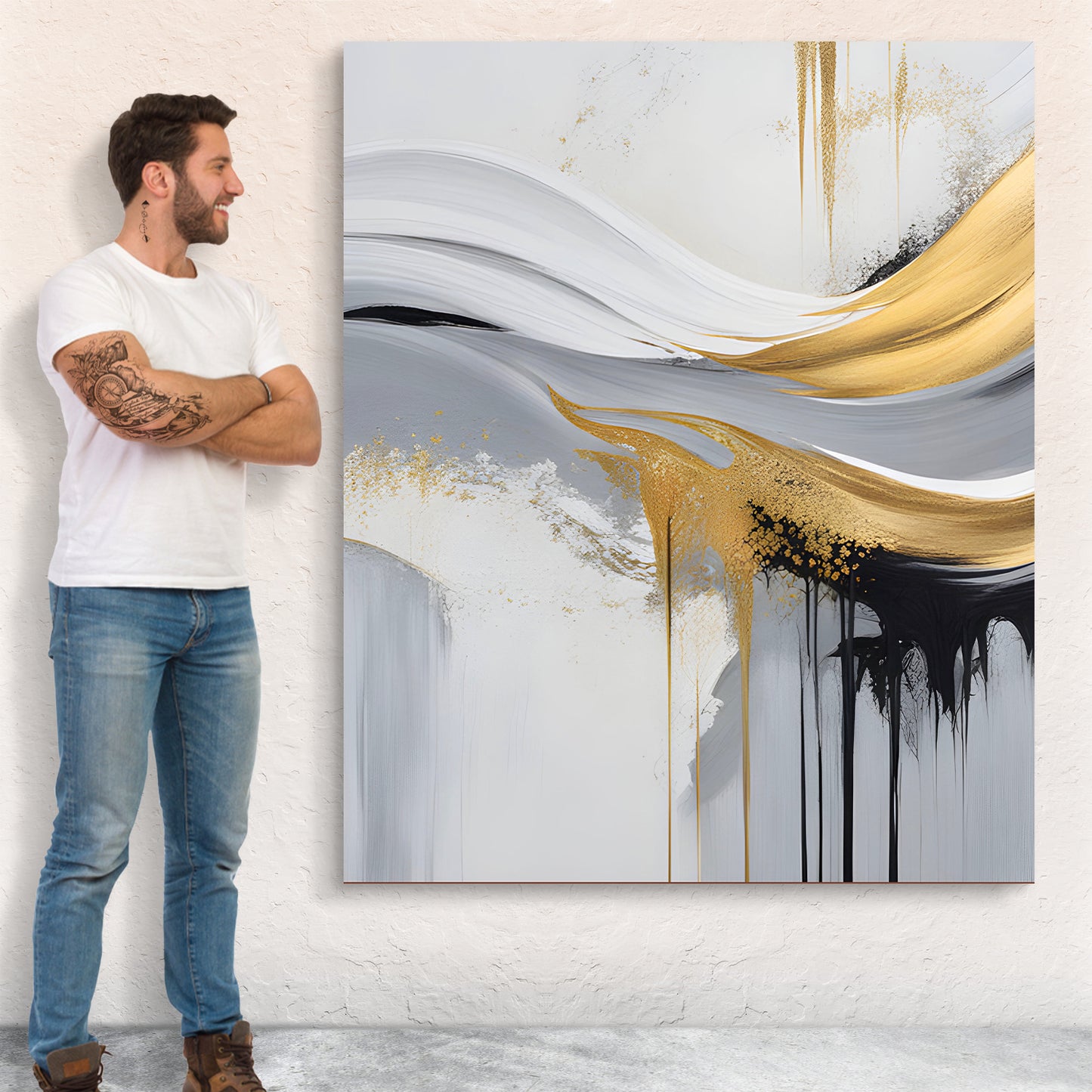 Canvas Print: "Gilded Flow"