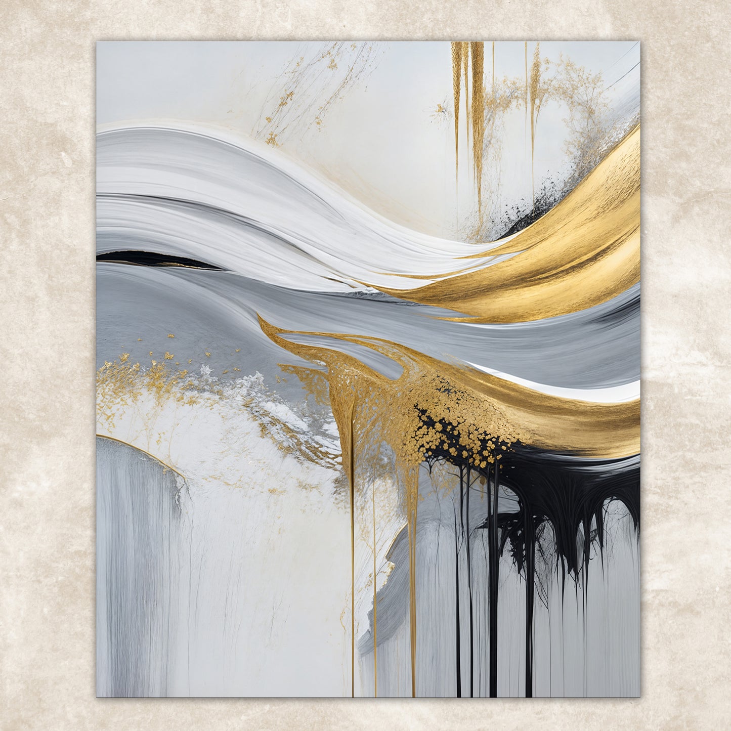 Canvas Print: "Gilded Flow"