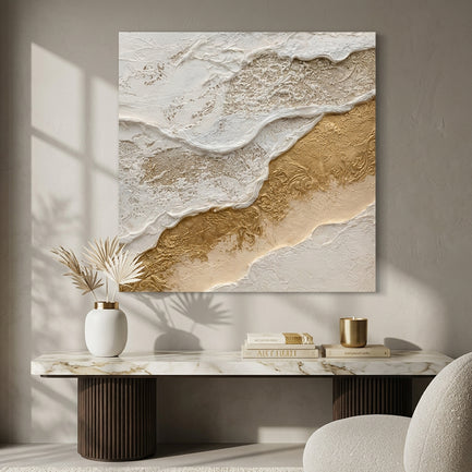 Gilded Tides Relief Wall Art