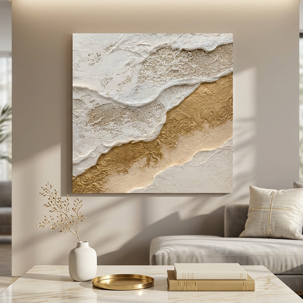Gilded Tides Relief Wall Art