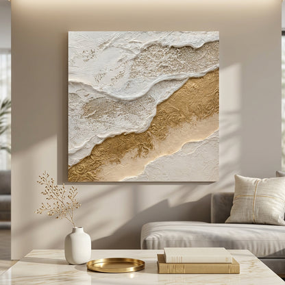 Gilded Tides Relief Wall Art