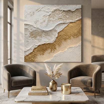 Gilded Tides Relief Wall Art