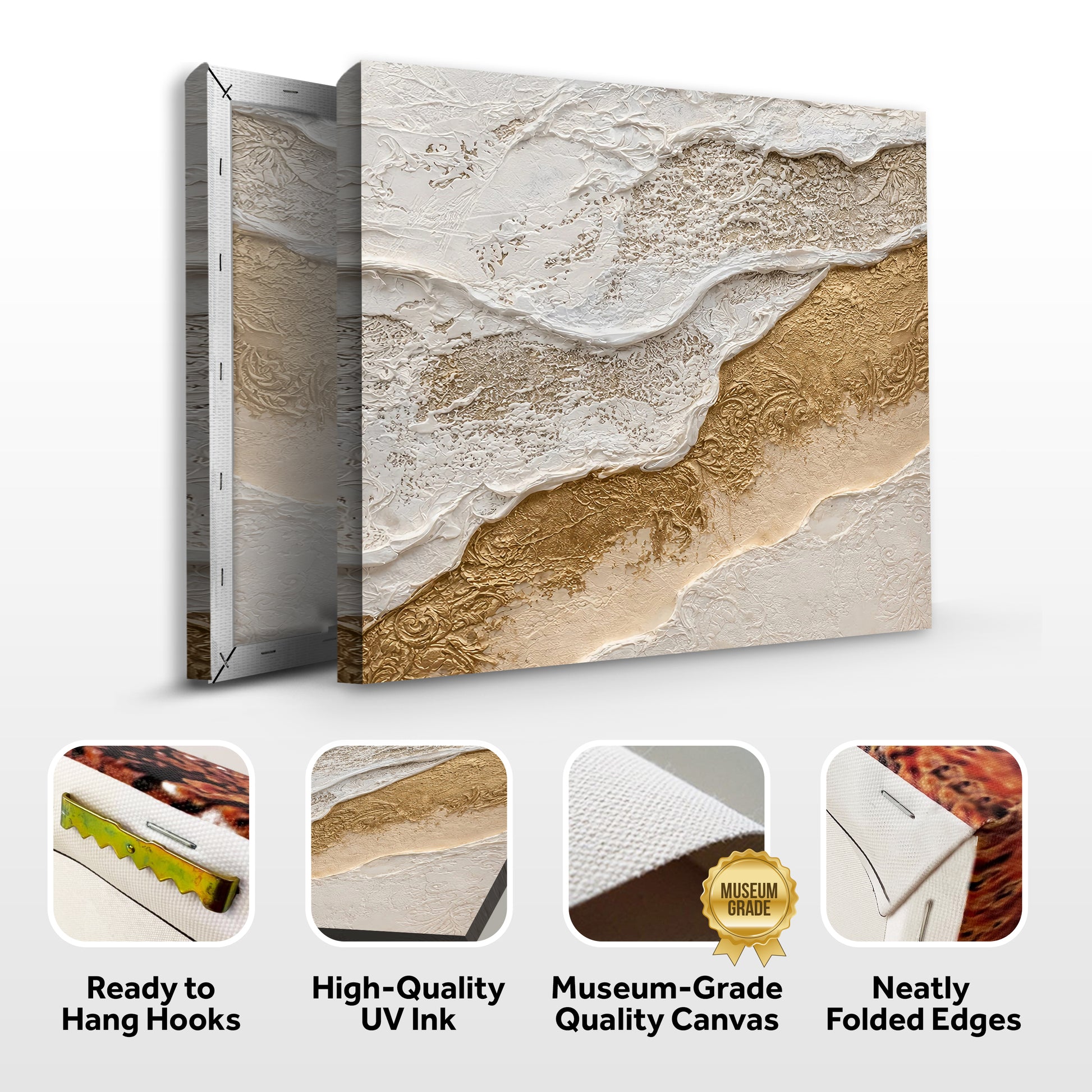 Gilded Tides Relief Wall Art