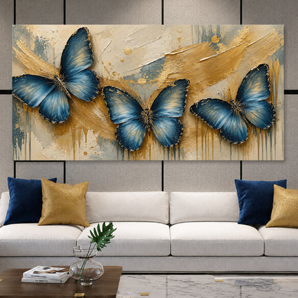 Golden Blue Butterflies