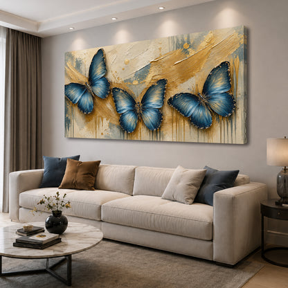 Golden Blue Butterflies